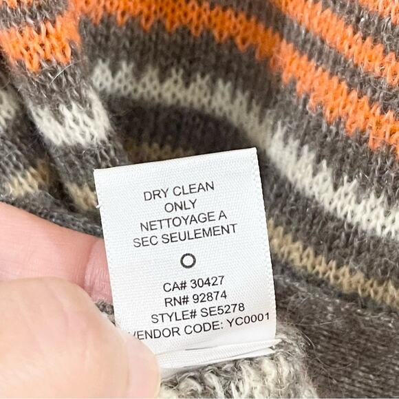 Splendid Cardigan with Belt Patterned Gray and Orange Women's Sweater size S - Picture 7 of 7